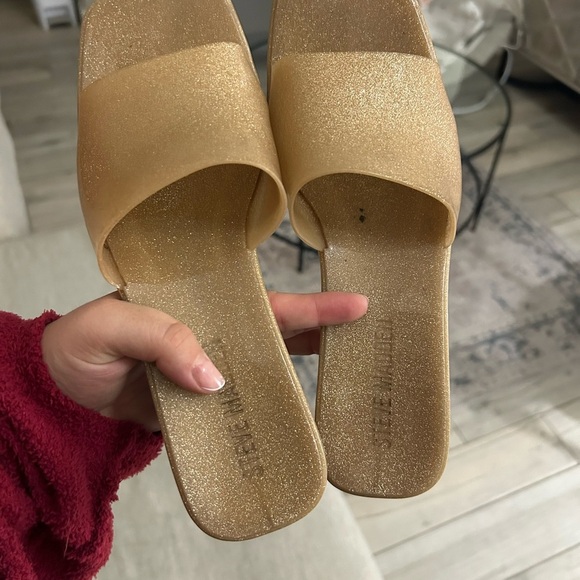 Steve Madden Tan Slide Sandals harlin heels - Picture 5 of 6